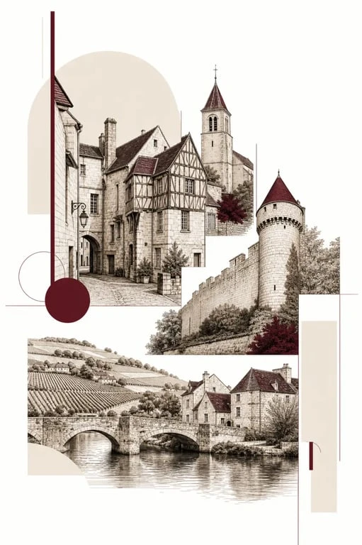 Les plus beaux villages de Côte-d'Or : ruelles en pierre, colombages, remparts et vignes de Bourgogne