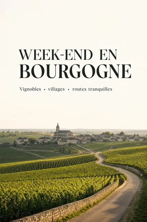 Week end en Bourgogne : panorama des vignes et d’un village médiéval