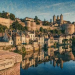 semur en auxois tourisme : pont sur l’Armançon et remparts médiévaux
