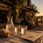 Auberge de la queue du lac moux en morvan, table traditionnelle au bord du lac des Settons