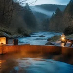 Bain nordique privatif du domaine pont roche et spa en Bourgogne