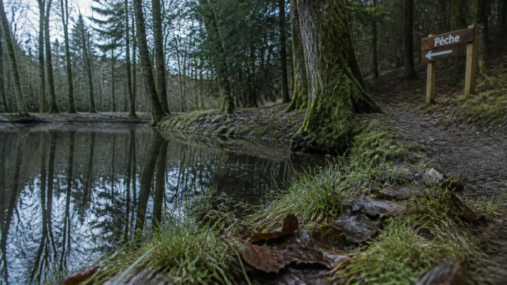 Étang de la Goulette dans le Morvan : 1,65 ha, pêche réglementée et pause forestière