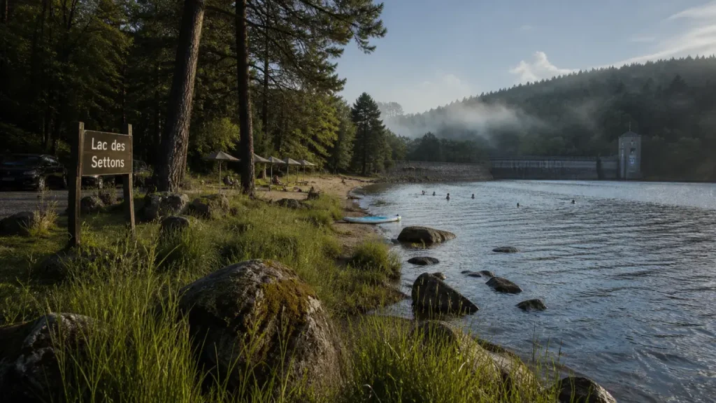 Lac nievre morvan : panorama du lac des Settons, baignade et barrage au Morvan