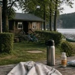 Camping familial Morvan : table, enfants, lac des Settons