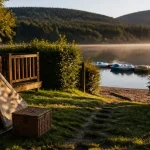 Camping nature Morvan : tente au bord du lac des Settons