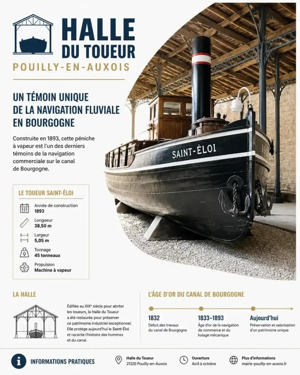 Visite de la Halle du Toueur à Pouilly-en-Auxois