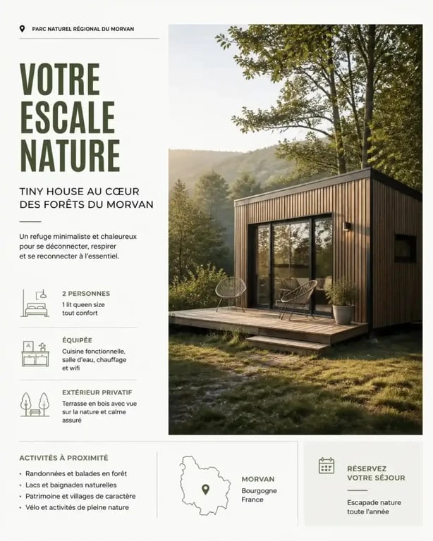 Tiny house moderne pour un séjour insolite dans le Morvan