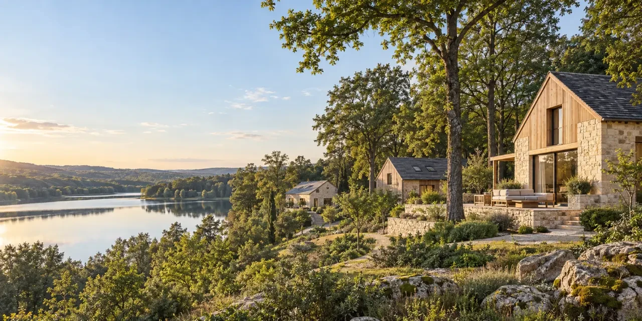 VVF villages Bourgogne Semur-en-Auxois dans un environnement forestier près du lac