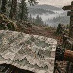 Topo guide cyclo les routes du morvan à vélo : carte et profil altimétrique au départ, brume et sentier